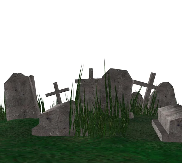 Cimitero 3D — Foto Stock