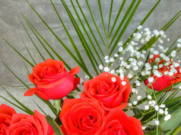 Strauß mit roten Rosen — Stockfoto