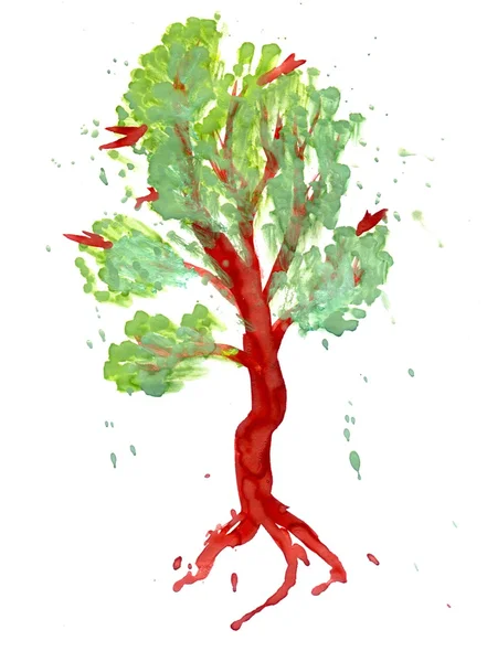 Bemalter Baum — Stockfoto