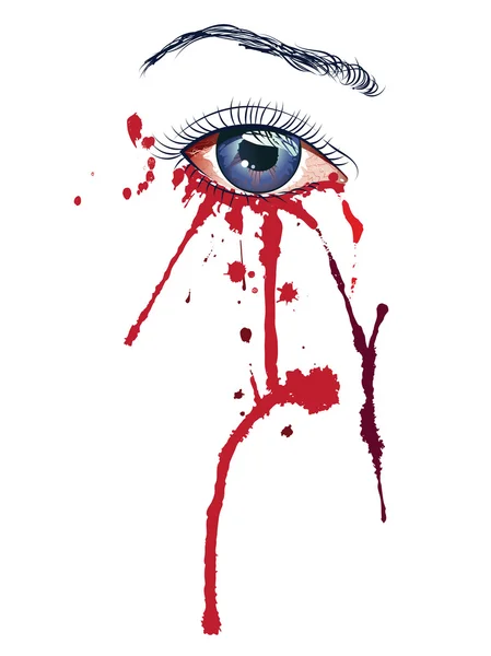 Eye with Blood — Stock Vector