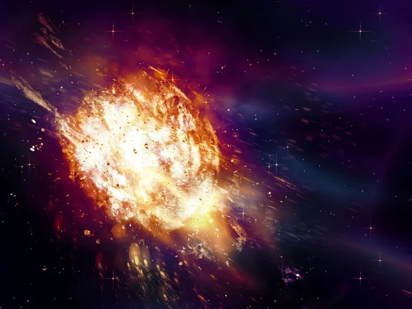Explosion eines Sterns im All — Stockfoto