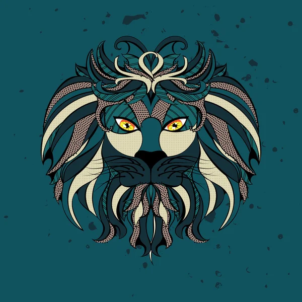 Stylized Lion Head — Stock Vector