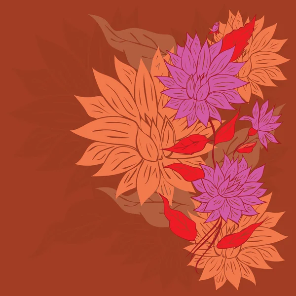 Барвисті квітковий Орнамент — стоковий вектор