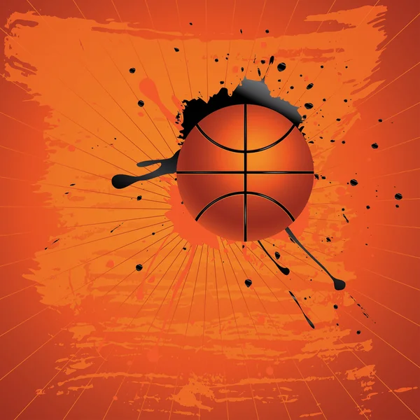 Basketball de Grunge — Image vectorielle