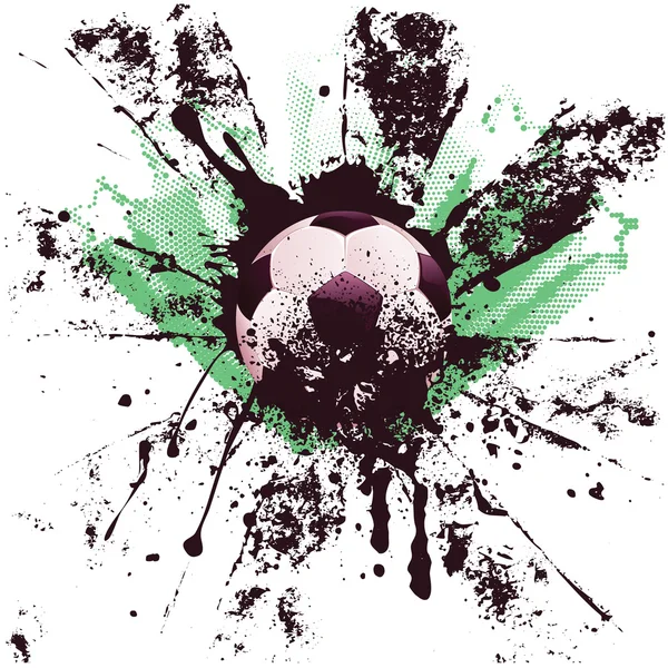 Grunge-Fußball — Stockvektor