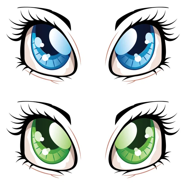 Set Anime Style Eyes Isolated On Stock Vector Royalty Free 348652649   Shutterstock