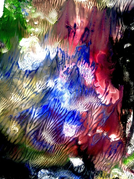 Разноцветная акриловая текстура — стоковое фото