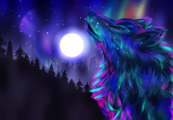 Howling Wolf Spirit — Stock Photo, Image