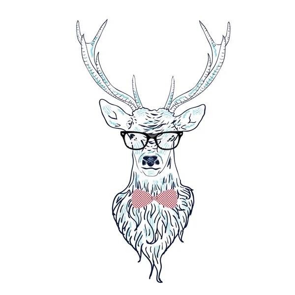 Hipster Stag — Stockvector