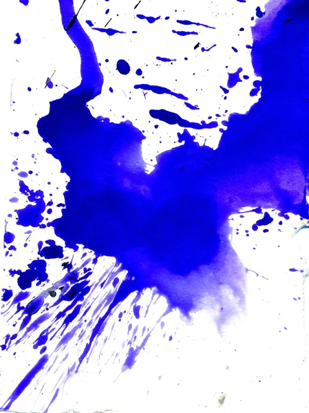 Blue Ink Blot — Stock Photo, Image