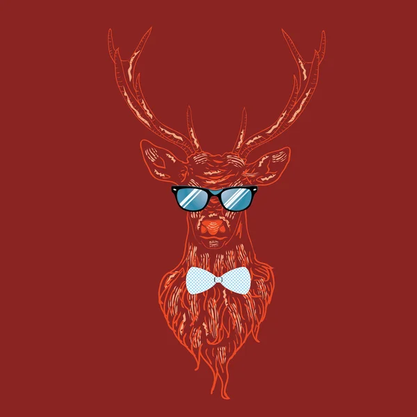 Hipster Stag — Stock vektor