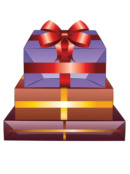 Montón de cajas de regalo — Vector de stock