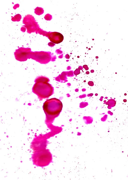 Blots de tinta rosa — Fotografia de Stock