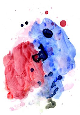 Mavi ve kırmızı boyalı doku