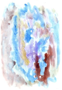 Çok renkli sulu boya boya