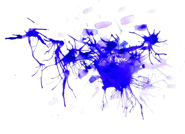 Kék tinta blot — Stock Fotó