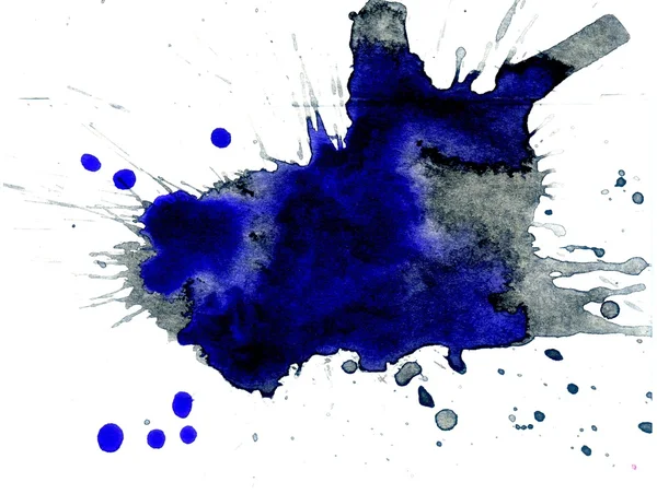 Blot de tinta azul — Fotografia de Stock