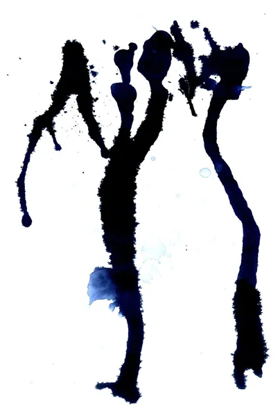 Синій аквареллю бризок — стокове фото