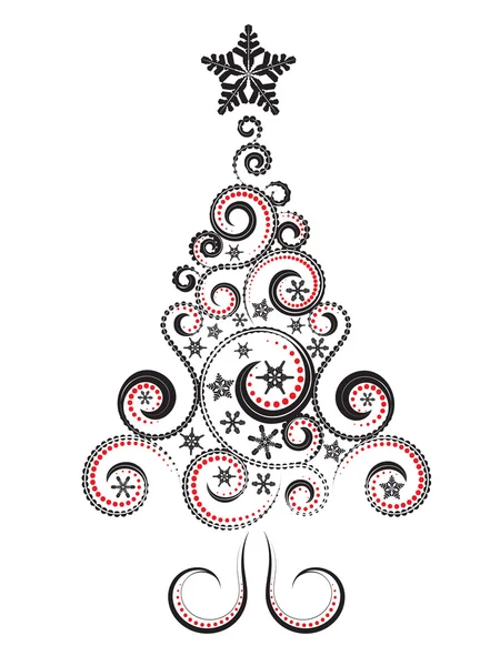 Árbol de Navidad decorativo — Vector de stock