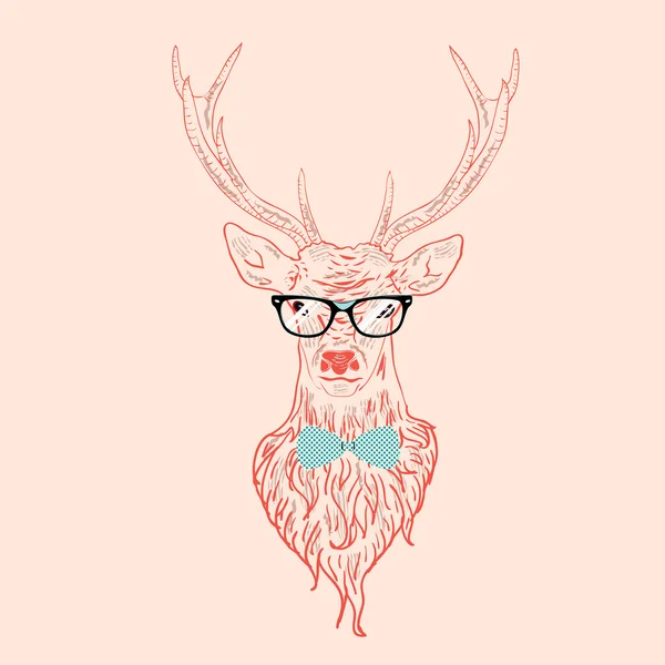 Hipster Stag — Wektor stockowy