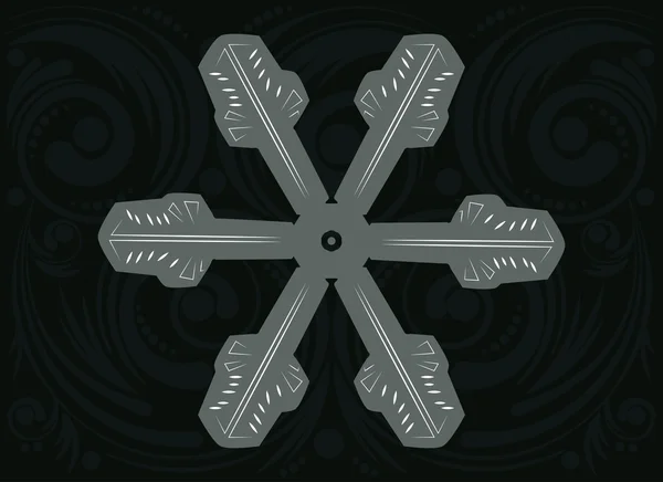 Ornament Snowflake — Stock Vector