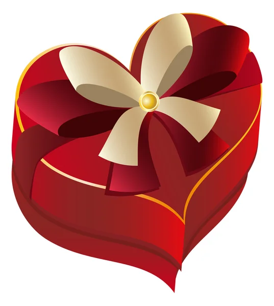 Pudełko w kształcie serca — Wektor stockowy