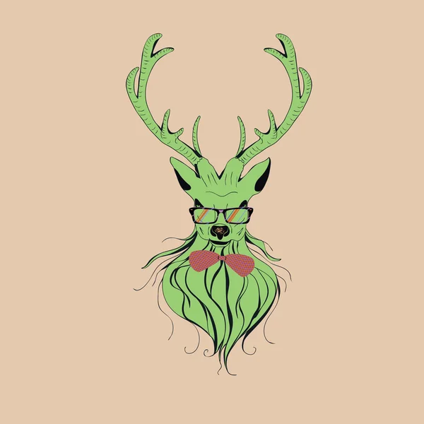 Hipster Stag — Stockvector