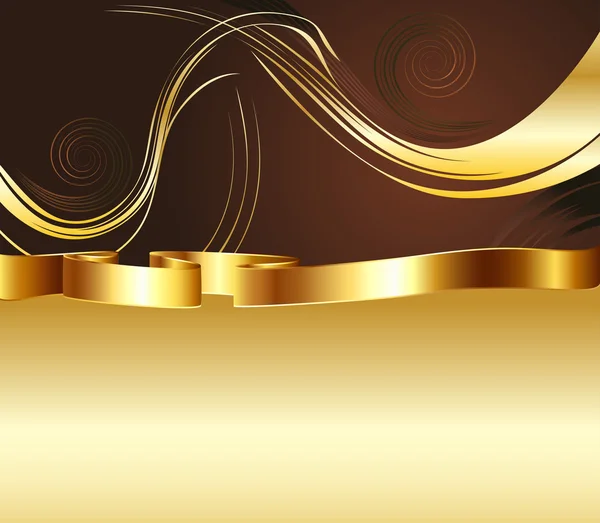 Brown and gold background — Stock Vector © len_pri #5185178