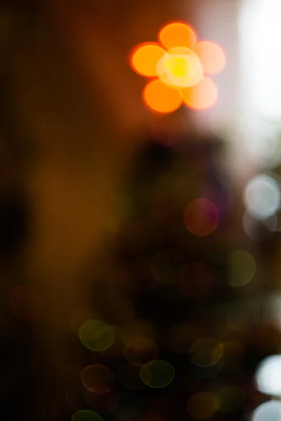 Bokeh de árvore de Natal — Fotografia de Stock