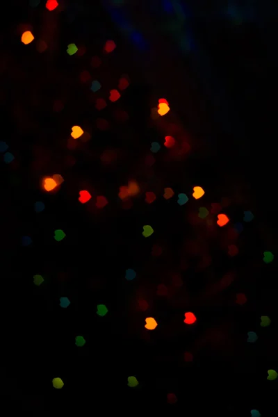 Bokeh colorido em forma de coração — Fotografia de Stock