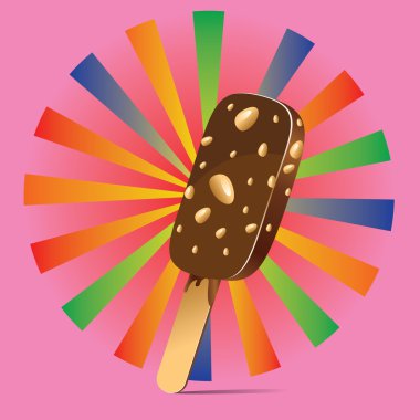 Çikolatalı dondurma arka planı.