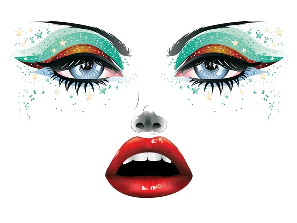 Carnival Makeup — Stock Vector