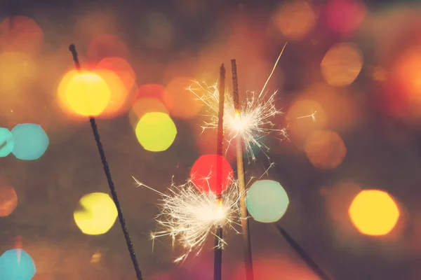 Kerstmis sparkler — Stockfoto
