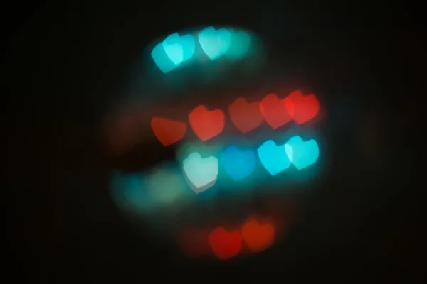 Bola de luz com Bokeh em forma de coração — Fotografia de Stock