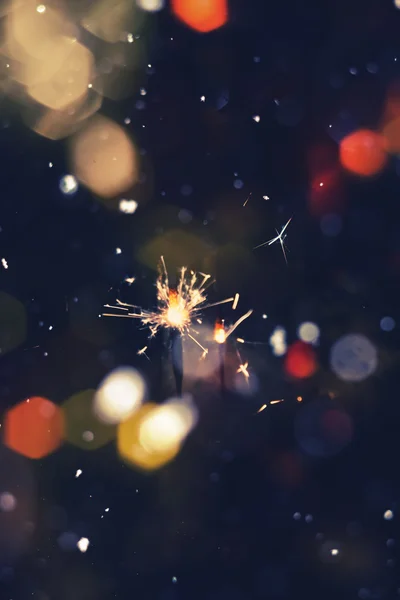 Барвисті різдвяні sparkler — стокове фото