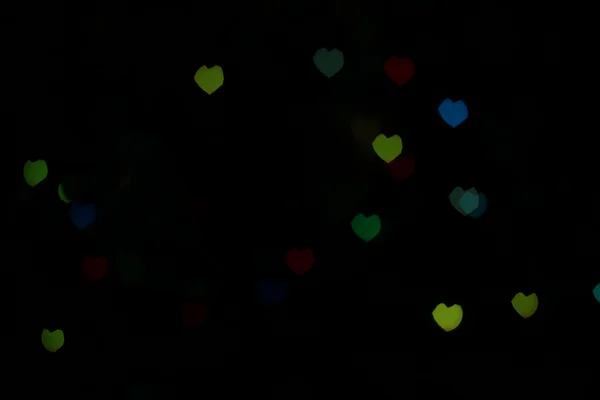 Зелений синій heartshaped Боке — стокове фото