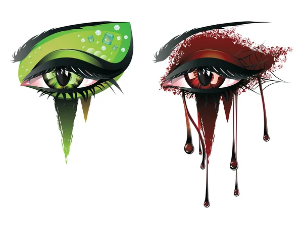 Carnaval Vampire ogen — Stockvector