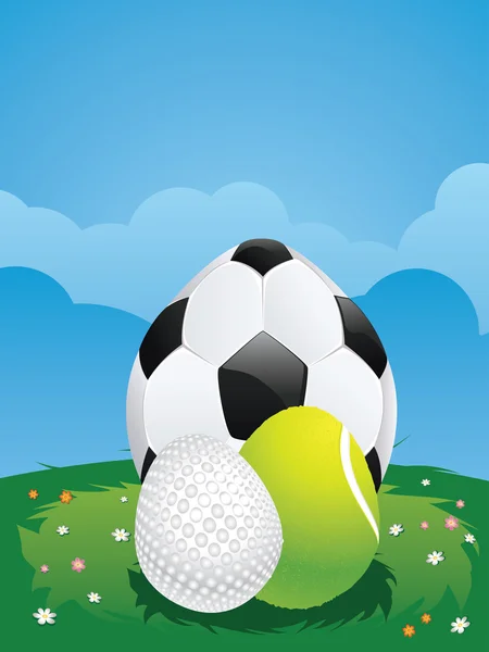 卵形のスポーツ ボール — ストックベクタ