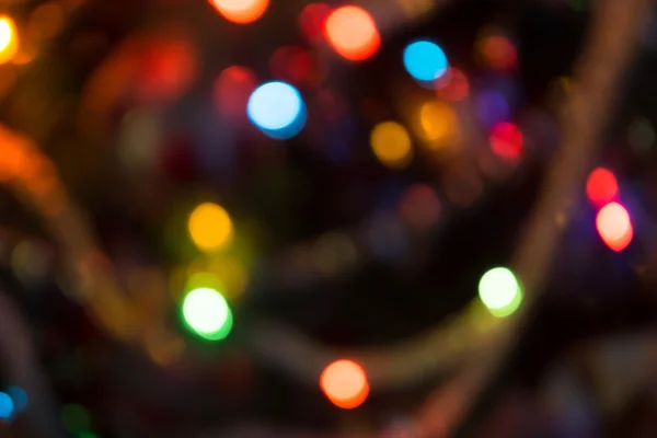 Noel Işıkları Bokeh — Stok fotoğraf