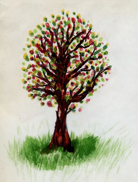 Doodle дерево — стокове фото