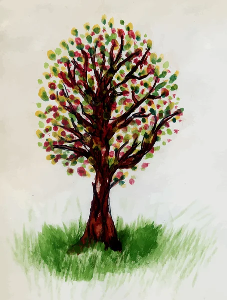 Garabato de árbol — Vector de stock