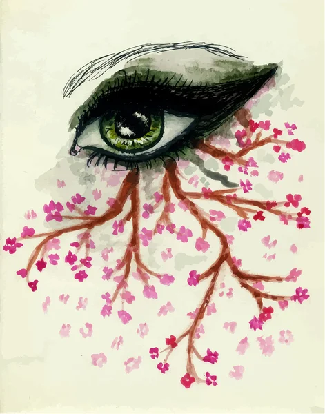 Boceto de un ojo — Archivo Imágenes Vectoriales