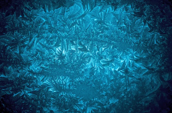 Blue Ice Patterns — Stock Photo, Image