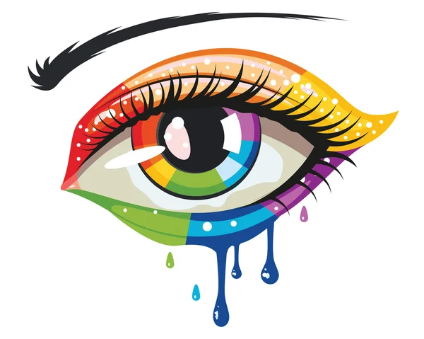 Rainbow Colors Eye — Stock Vector