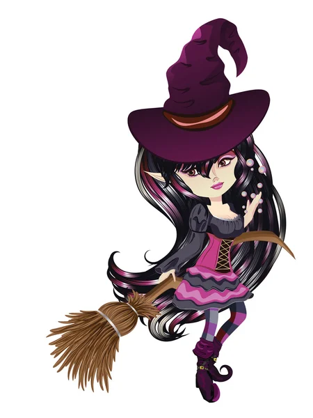 Cute Witch — Stock Vector