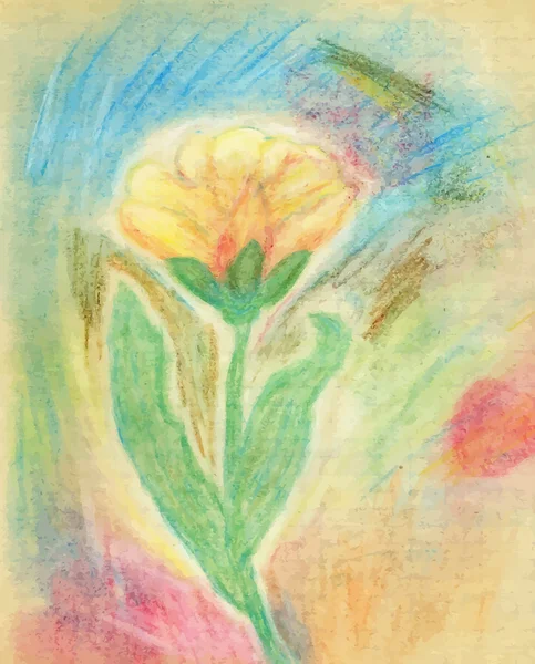 Tiza Dibujado Tulipán — Archivo Imágenes Vectoriales