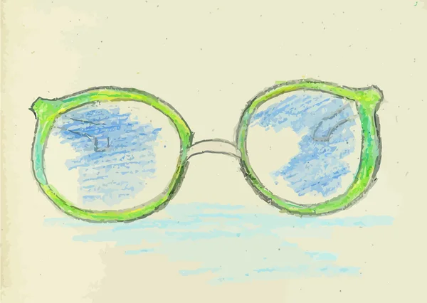 Χειροποίητα ζωγραφισμένα γυαλιά — Διανυσματικό Αρχείο