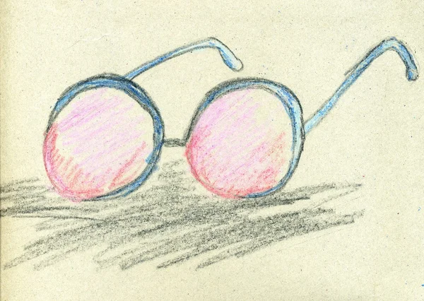 Lunettes dessinées à la main — Photo