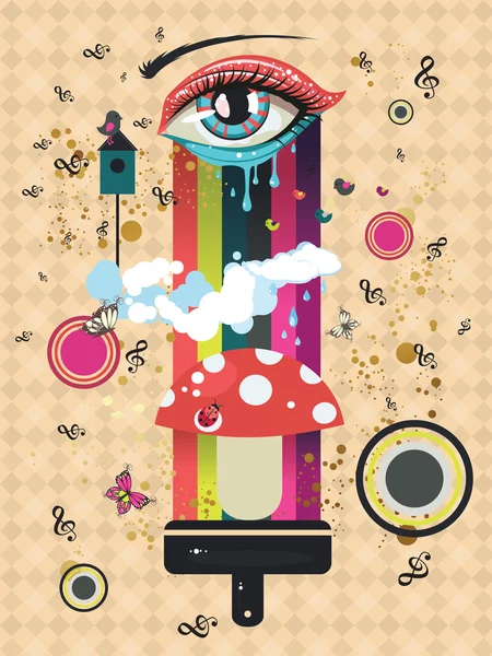 Surreal Eye — Stock Vector