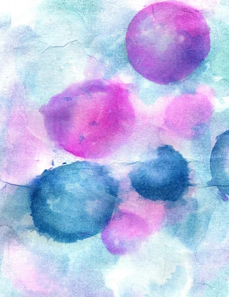 Красочные акварельные пузыри — стоковое фото